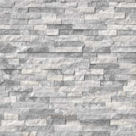 Msi Alaska Gray Mini Ledger Panel 4.5 In. X 16 In. Natural Marble Wall Tile, 10PK ZOR-PNL-0011
